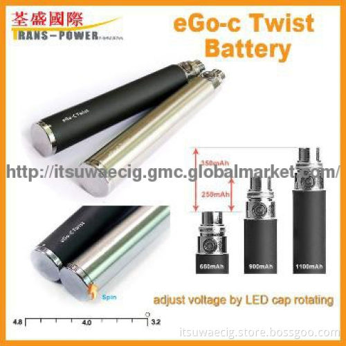 2013 hottest sell e-cig ego twist battery voltage bottom High quality